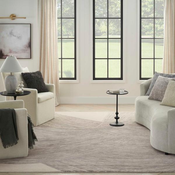 Nourison Christopher Guy S/Wl Sand Silver Indoor Only Abstract Rug CGS37 Home