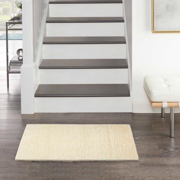 Nourison Christopher Guy Silk Symphony Ivory Indoor Only Abstract Rug CGP01