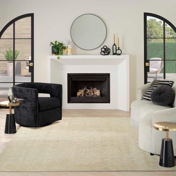 nourison Christopher Guy Silk Symphony Ivory Indoor only Abstract Rug CGP01