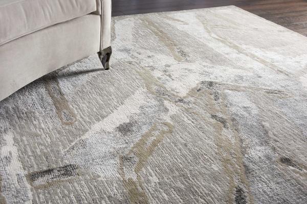 Nourison Christopher Guy Wool Abstract Silver/Grey Rug CGW16 Home