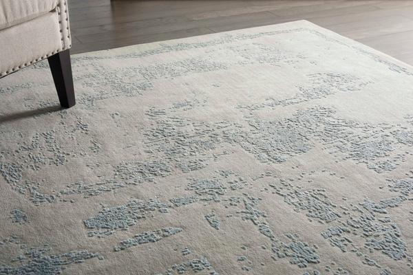 Nourison Christopher Guy Wool & Silk Abstract Beige/Blue Rug CGS31