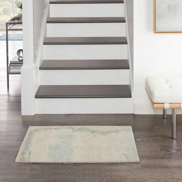 Nourison Christopher Guy Wool & Silk Abstract Beige/Blue Rug CGS31