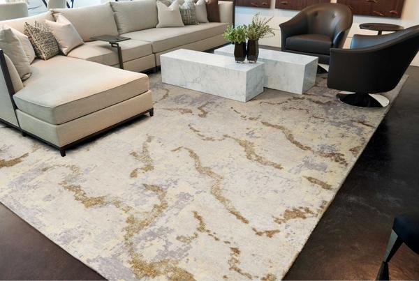 Nourison Christopher Guy Wool & Silk Abstract Beige/Grey Rug CGS01 Home