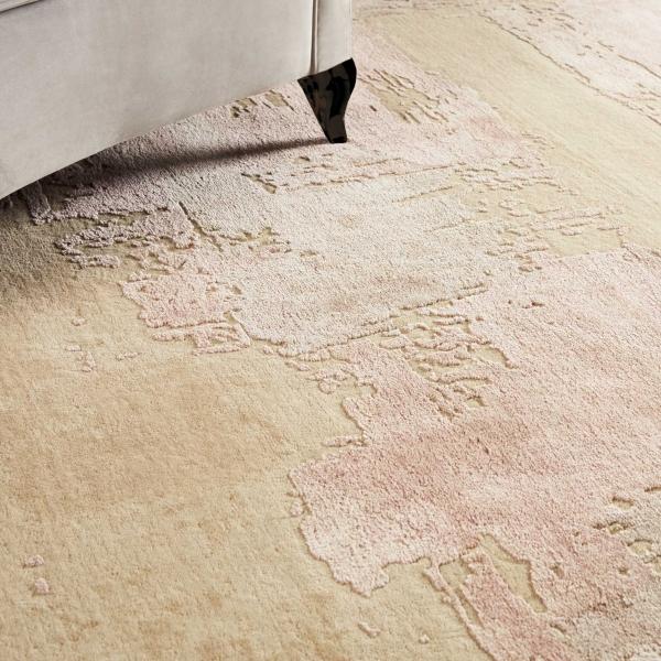 Nourison Christopher Guy Wool & Silk Abstract Beige/Pink Rug CGS05 Home