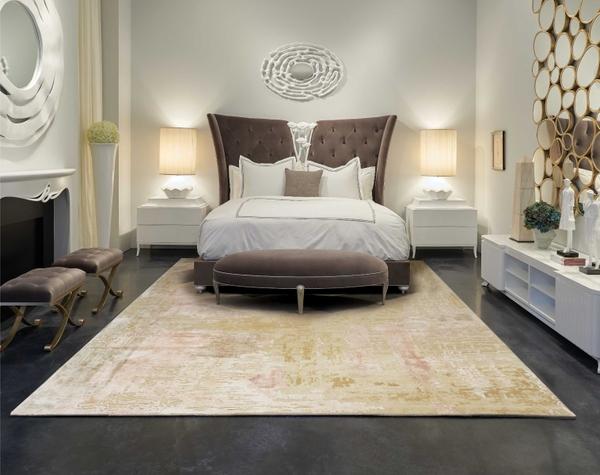 Nourison Christopher Guy Wool & Silk Abstract Beige/Pink Rug CGS05 Home
