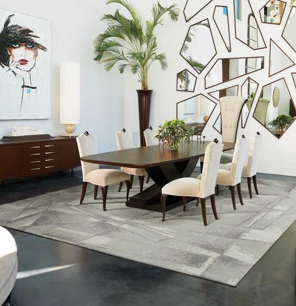 Nourison Christopher Guy Wool & Silk Abstract Geometric Grey Rug CGS32 Home