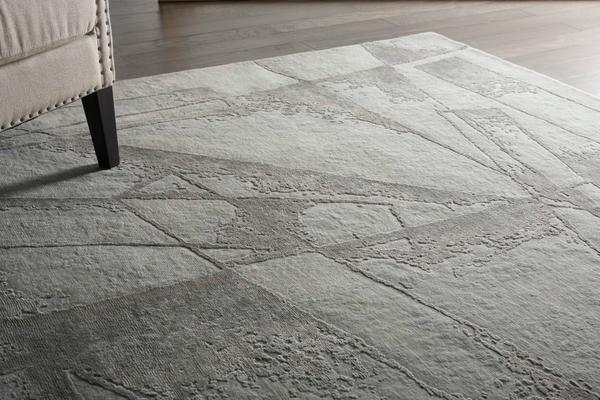 Nourison Christopher Guy Wool & Silk Abstract Geometric Grey Rug CGS32 Home