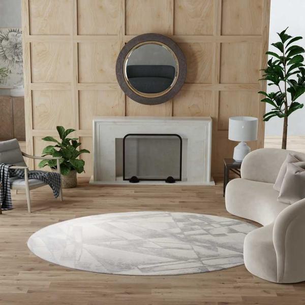 Nourison Christopher Guy Wool & Silk Abstract Geometric Grey Rug CGS32 Home