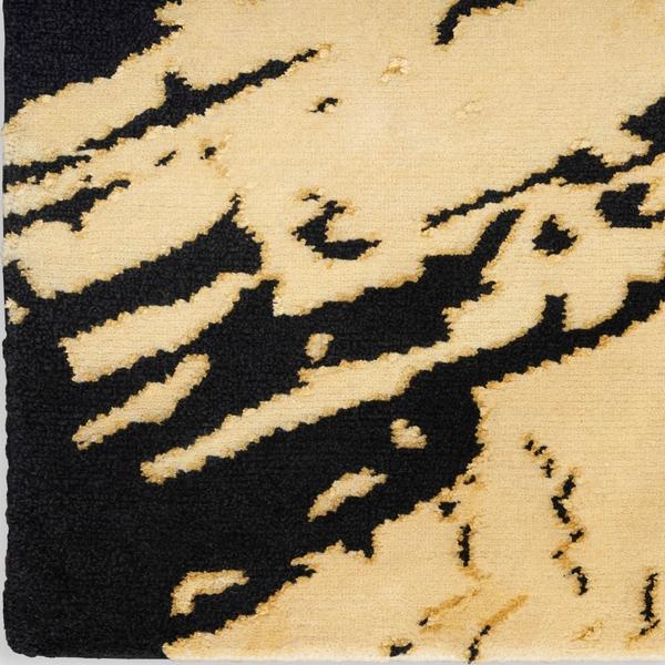 nourison Christopher Guy Wool & Silk Abstract Gold/Black Rug CGS36 Home