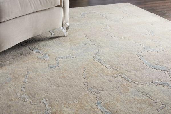 Nourison Christopher Guy Wool & Silk Abstract Grey/Blue Rug CGS01 Home