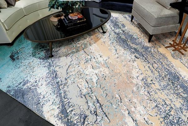 Nourison Christopher Guy Wool & Silk Abstract Grey/Multicolored Rug CGS25 Home
