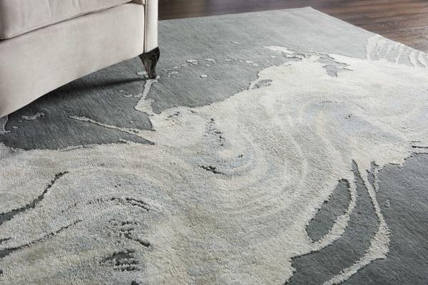 Nourison Christopher Guy Wool & Silk Abstract Grey Rug CGS22 |Nourison Home