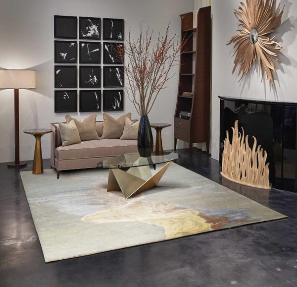 Nourison Christopher Guy Wool & Silk Abstract Grey Rug CGS29 Home