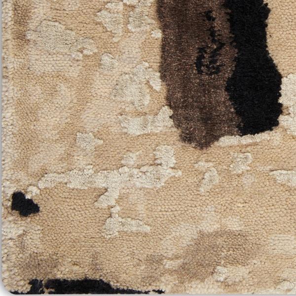 nourison Christopher Guy Wool & Silk Abstract Ivory/Black Rug CGS10 Home