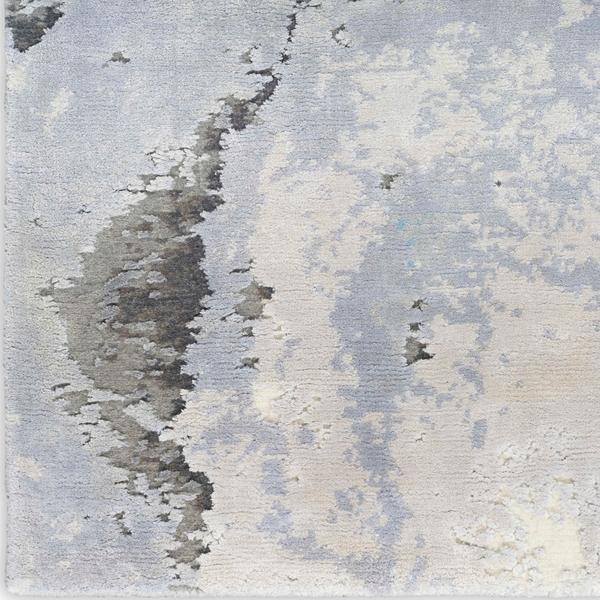 Nourison Christopher Guy Wool & Silk Abstract Ivory/Blue Rug CGS35 Home