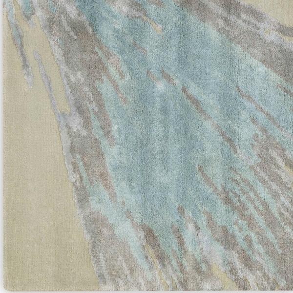 nourison Christopher Guy Wool & Silk Abstract Ivory/Blue Rug CGS24 |Nourison Home