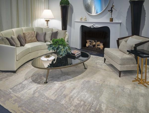 Nourison Christopher Guy Wool & Silk Abstract Ivory/Grey Rug CGS05 Home