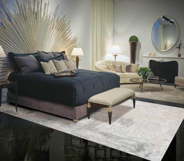 Nourison Christopher Guy Wool & Silk Abstract Ivory/Grey Rug CGS05 Home