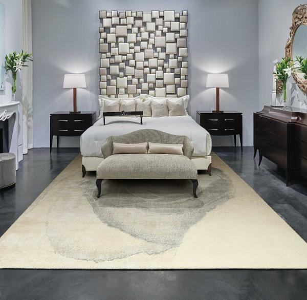 Nourison Christopher Guy Wool & Silk Abstract Ivory/Grey Rug CGS33