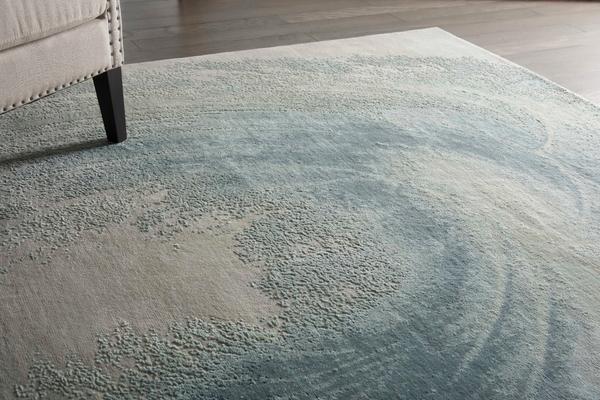Nourison Christopher Guy Wool & Silk Collection Beige/Seafoam Indoor Only Abstract Rug CGS30