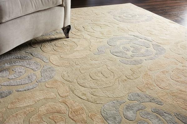 Nourison Christopher Guy Wool & Silk Floral Ivory/Blue Rug CGS20 Home