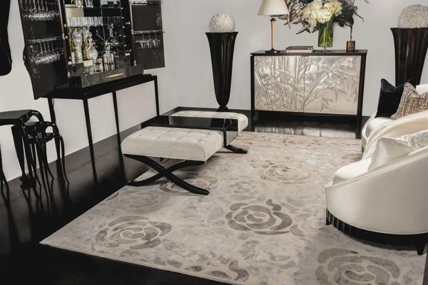 Nourison Christopher Guy Wool & Silk Floral Taupe/Multicolored Rug CGS20 Home