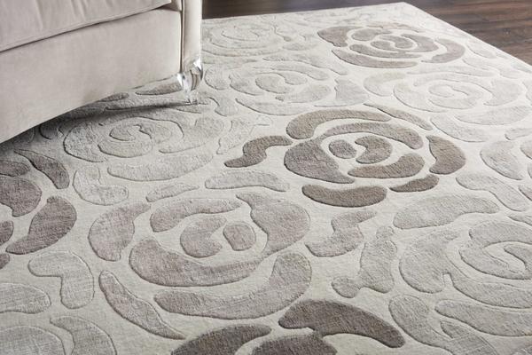Nourison Christopher Guy Wool & Silk Floral Taupe/Multicolored Rug CGS20 Home