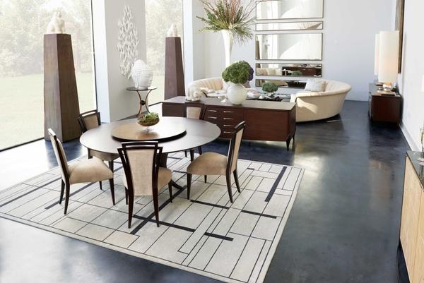 Nourison Christopher Guy Wool & Silk Geometric Ivory/Black Rug CGS19 Home