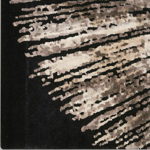 nourison Christopher Guy Wool & Silk Modern Abstract Black Rug CGS21 |Nourison Home