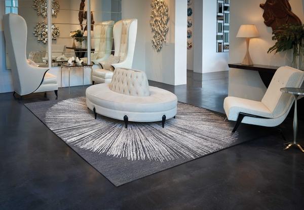 Nourison Christopher Guy Wool & Silk Modern Abstract Grey Rug CGS21 |Nourison Home