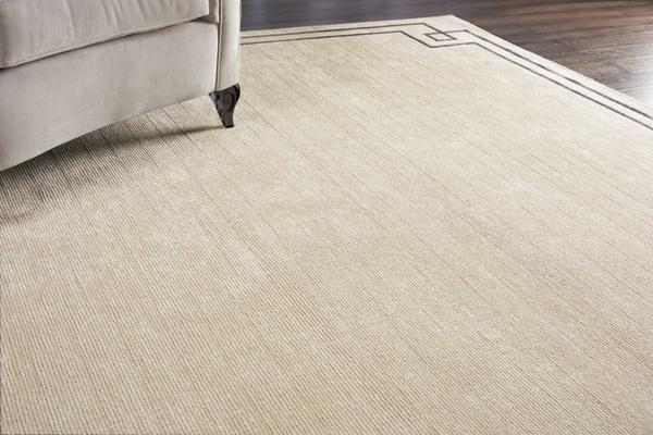 Nourison Christopher Guy Wool & Silk Striped Border Ivory/Black Rug CGS10 Home