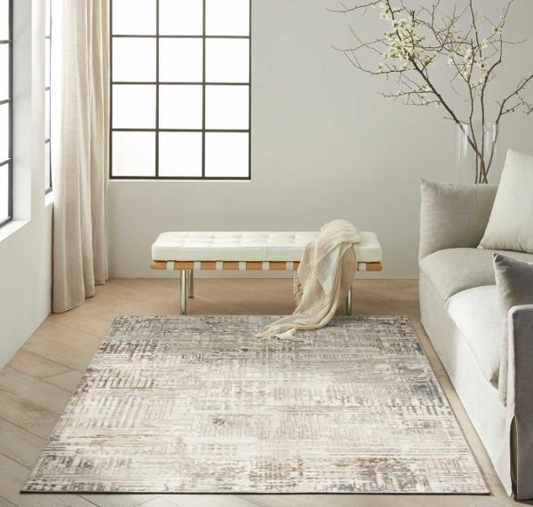 Nourison Ck005 Enchanting Cream Grey Indoor Only Abstract Rug ECH05 Home