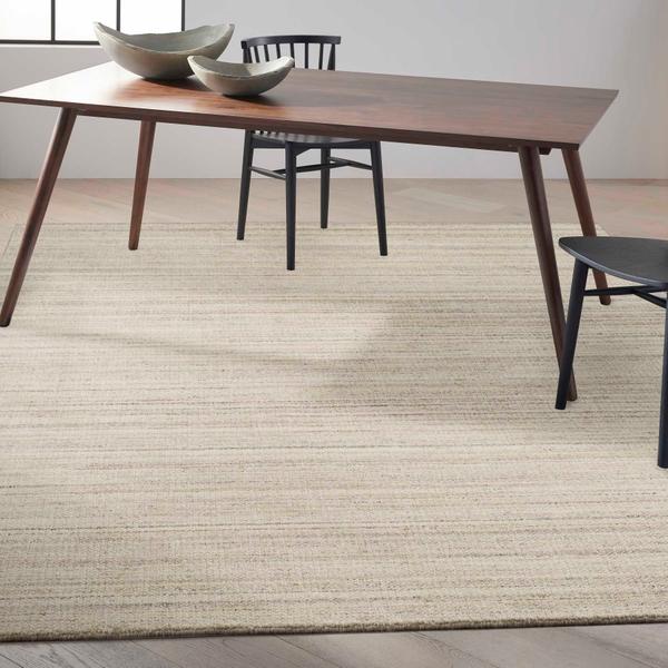 Nourison CK040 Abrash Ivory Grey Indoor Only Abstract Rug ABA01 Home
