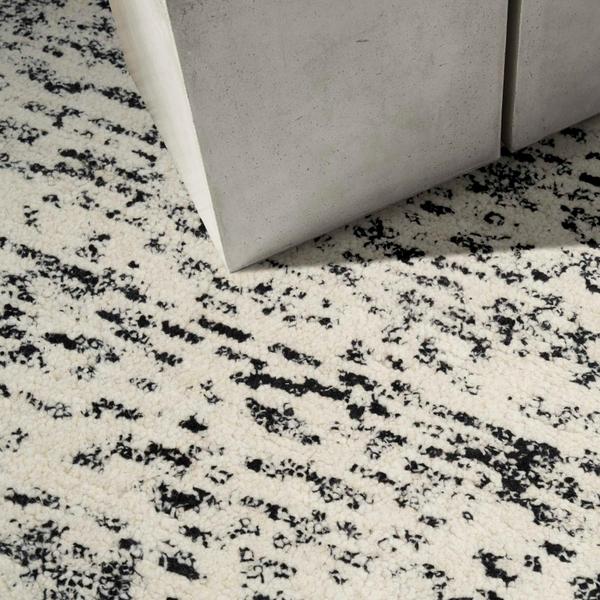 Nourison CK042 Billows Ivory Black Indoor Only Abstract Rug BIL01 Home