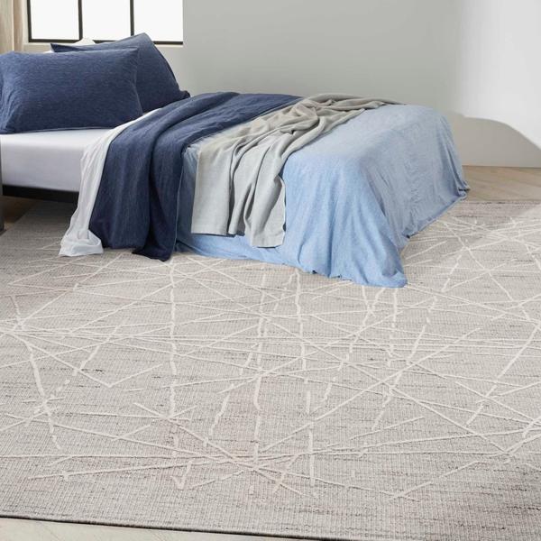 Nourison CK044 Wander Grey Indoor Only Abstract Rug WND01 Home