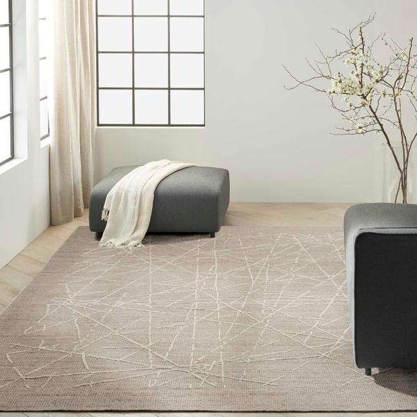 nourison CK044 Wander Taupe Indoor only Abstract Rug WND01 Home
