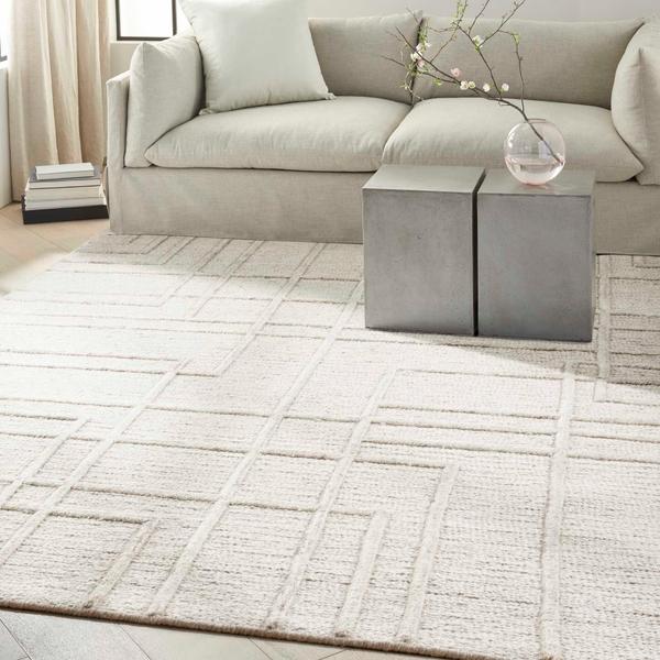 Nourison CK045 Impressions Ivory Indoor Only Geometric Rug IMP01 Home