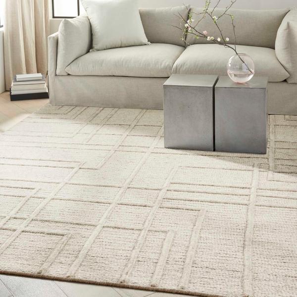 Nourison CK045 Impressions Sand Indoor Only Geometric Rug IMP01 Home