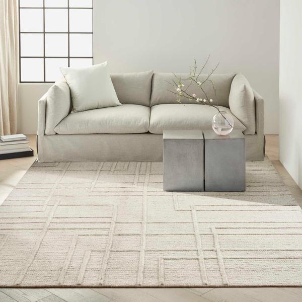 nourison CK045 Impressions Sand Indoor only Geometric Rug IMP01 Home