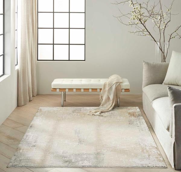 Nourison CK078 Summit Cream Ivory Indoor Only Abstract Rug SUM05