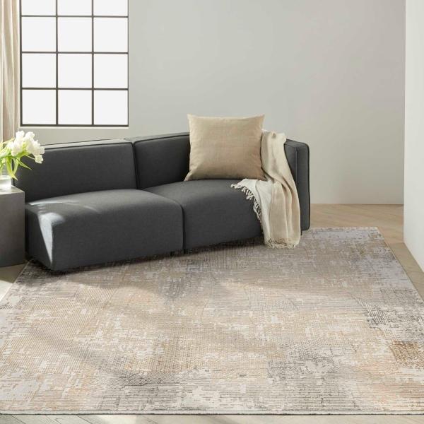 nourison CK078 Summit Cream Ivory Indoor only Abstract Rug SUM05