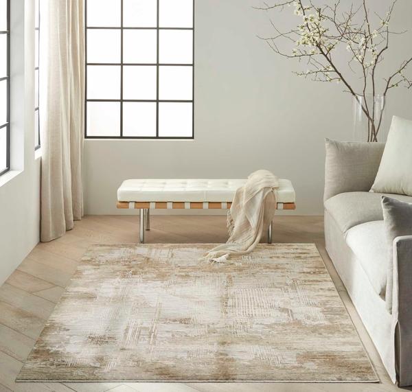 Nourison CK078 Summit Mocha Ivory Indoor Only Abstract Rug SUM02
