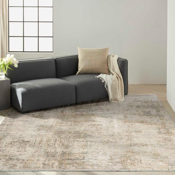 nourison CK078 Summit Natural Grey Indoor only Abstract Rug SUM06
