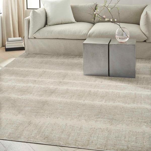 Nourison CK079 Notes Ivory Grey Indoor Only Abstract Rug NOT06