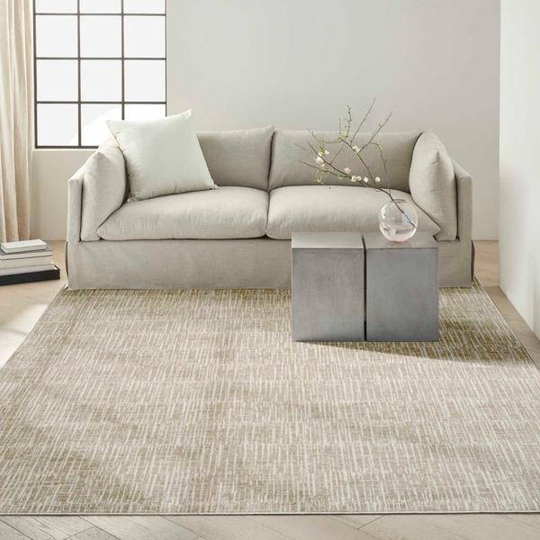 nourison CK079 Notes Ivory Grey Indoor only Abstract Rug NOT05
