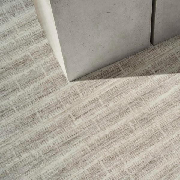 Nourison CK079 Notes Ivory Grey Indoor Only Geometric Rug NOT04