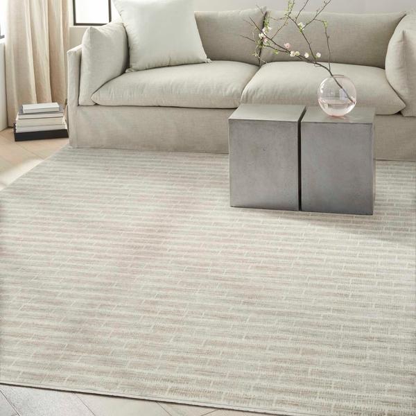 Nourison CK079 Notes Ivory Grey Indoor Only Geometric Rug NOT04