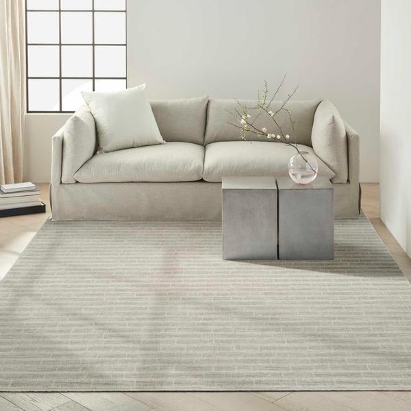 nourison CK079 Notes Ivory Grey Indoor only Geometric Rug NOT04