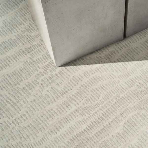 Nourison CK079 Notes Ivory Silver Indoor Only Abstract Rug NOT01