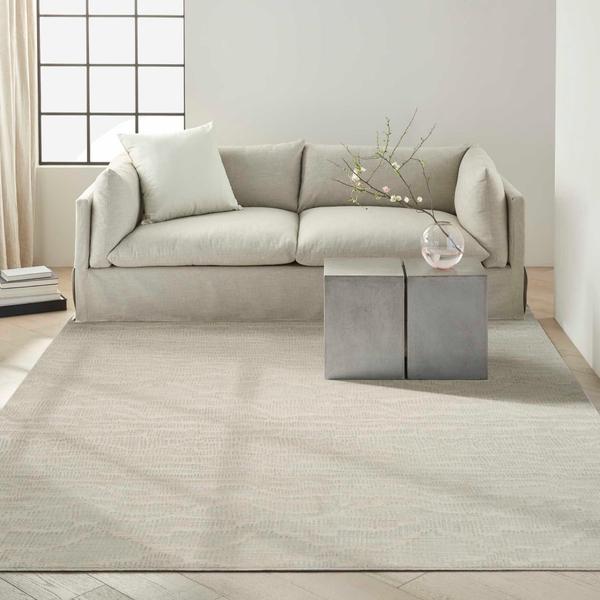 nourison CK079 Notes Ivory Silver Indoor only Abstract Rug NOT01